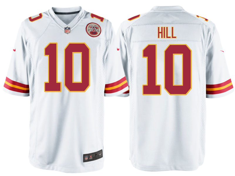 Kansas City Chiefs #10 Tyreek Hill White Game Jersey