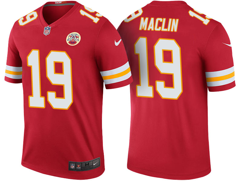 Kansas City Chiefs #19 Jeremy Maclin Red Color Rush Legend Jersey