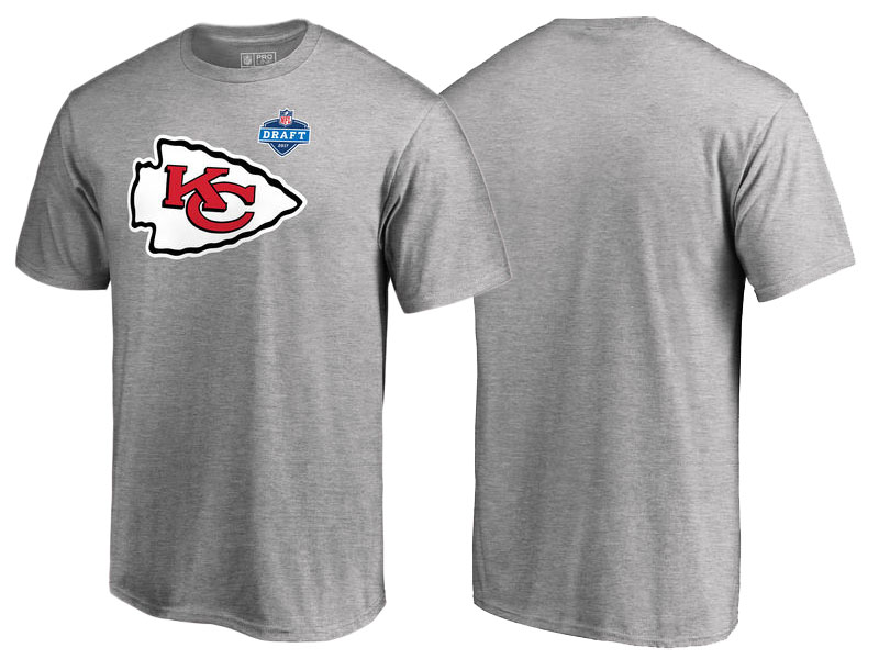 Kansas City Chiefs Heather Gray 2017 NFL Draft Athletic Heather T-Shirt