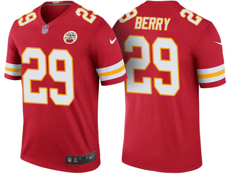 Kansas City Chiefs #29 Eric Berry Red Color Rush Legend Jersey