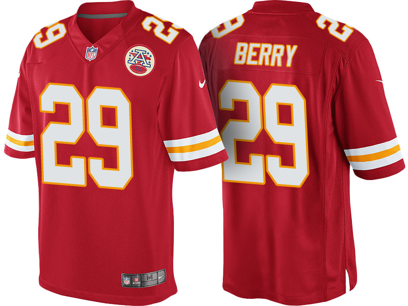 Kansas City Chiefs #29 Eric Berry Red Color Rush Limited Jersey - Light Up Thursday Night