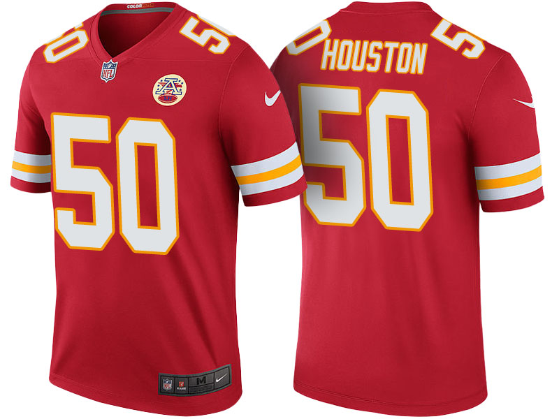 Kansas City Chiefs #50 Justin Houston Red Color Rush Legend Jersey