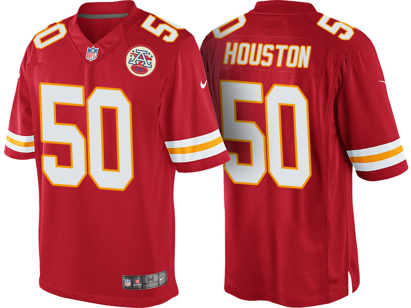 Kansas City Chiefs #50 Justin Houston Red Color Rush Limited Jersey - Light Up Thursday Night