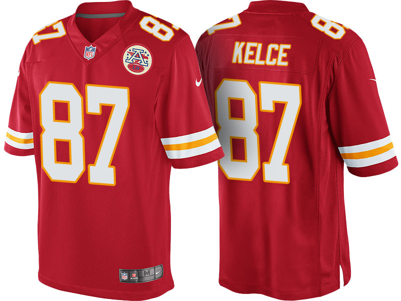 Kansas City Chiefs #87 Travis Kelce Red Color Rush Limited Jersey - Light Up Thursday Night