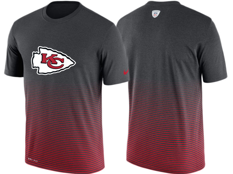 Kansas City Chiefs Anthracite New Day Enhanced Performance T-Shirt