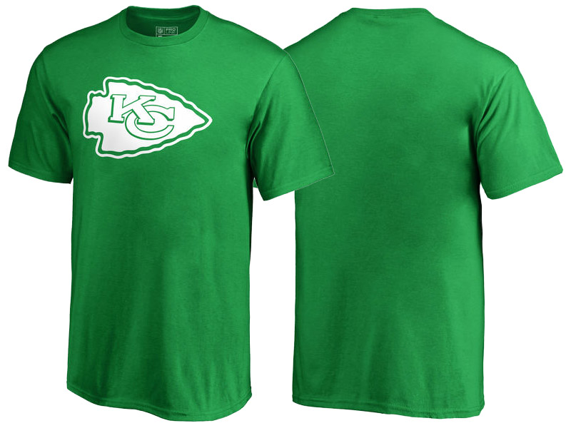 Kansas City Chiefs Kelly Green White Logo St. Patrick's Day T-Shirt