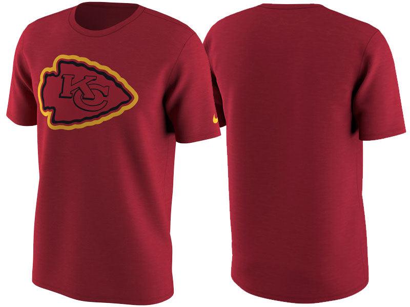 Kansas City Chiefs Red Color Rush Travel T-Shirt