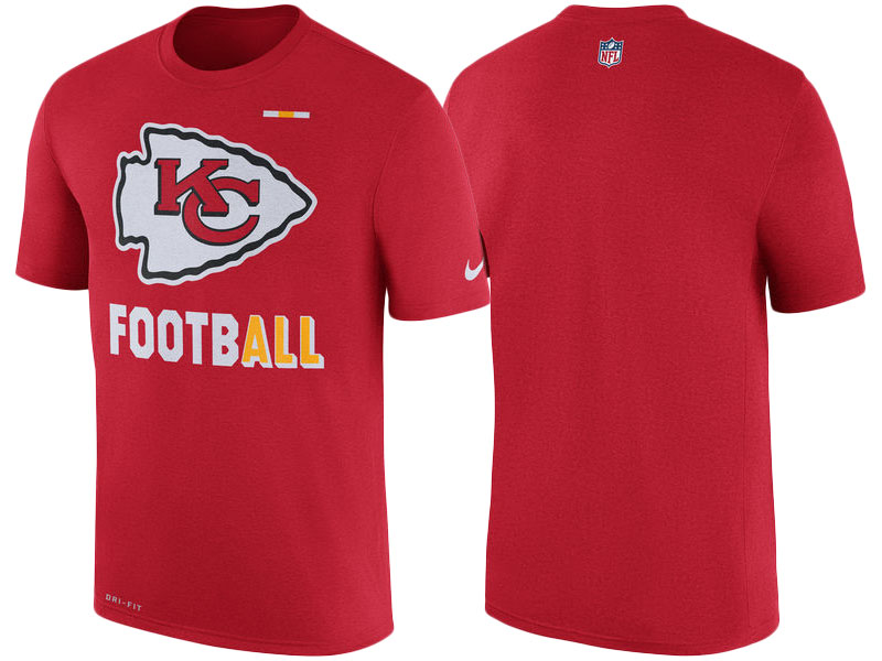 Kansas City Chiefs Red Legend Football Performance Short Sleeve T-Shirt