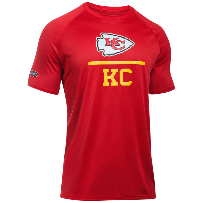 Kansas City Chiefs Red Under Armour Combine Authentic Lockup Tech T-Shirt