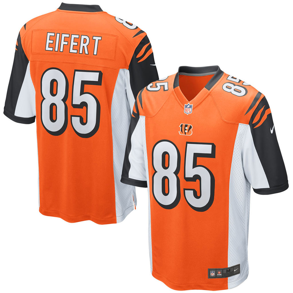 NFL Cincinnati Bengals #85 Tyler Eifert Orange Game Jersey