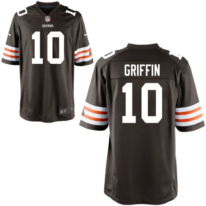 Cleveland Browns #10 Robert Griffin III Historic Logo Brown Game Jersey