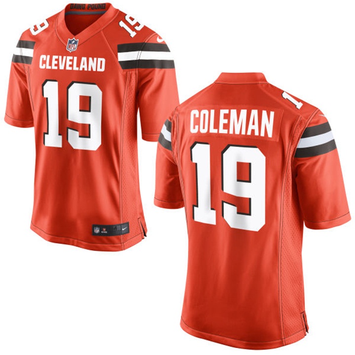 Cleveland Browns #19 Corey Coleman Orange Game Jersey