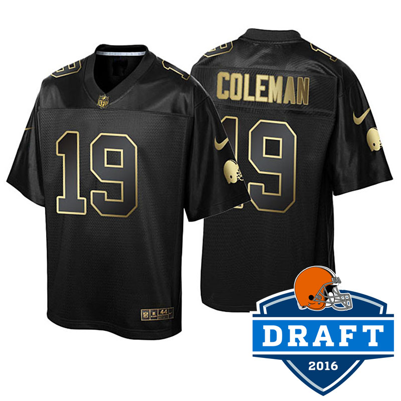 Cleveland Browns #19 Corey Coleman Black Gold Collection Jersey