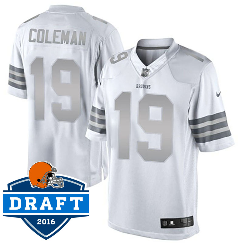 Cleveland Browns #19 Corey Coleman White Platinum Limited Jersey