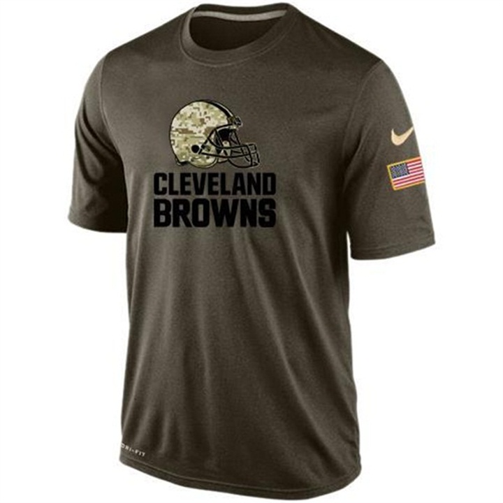 Cleveland Browns Green Camo Salute To Service Team T-Shirt