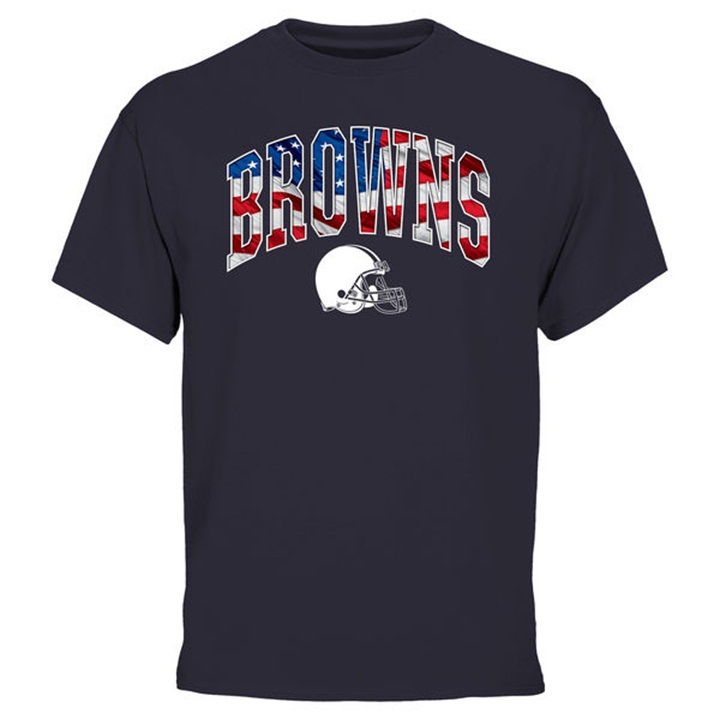 Cleveland Browns Pro Line Navy Banner Wave T-shirt