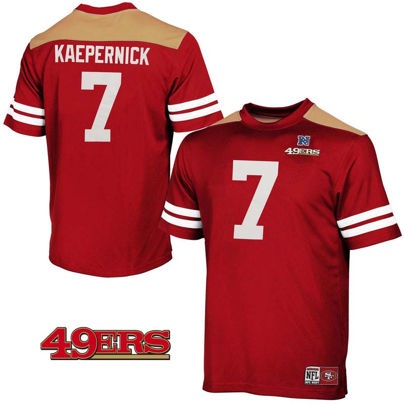 Colin Kaepernick San Francisco 49ers #7 Scarlet Hashmark II T-Shirt