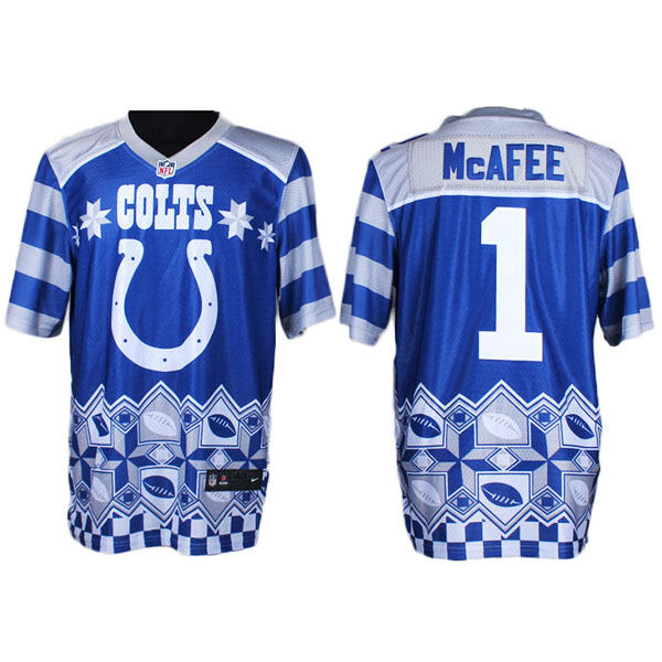 Indianapolis Colts #1 Pat McAfee Noble Fashion Elite Jersey