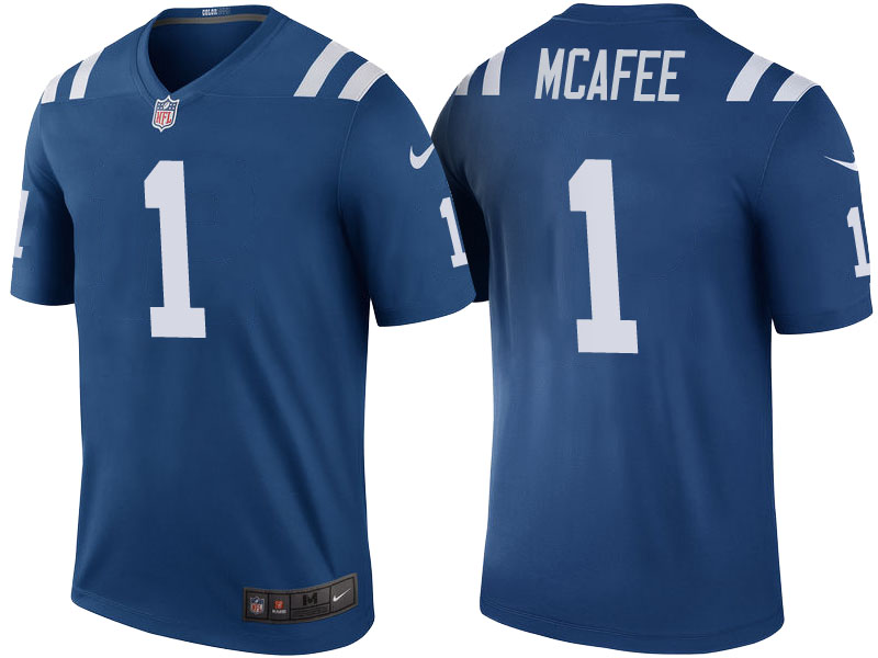 Indianapolis Colts #1 Pat McAfee Royal Color Rush Legend Jersey