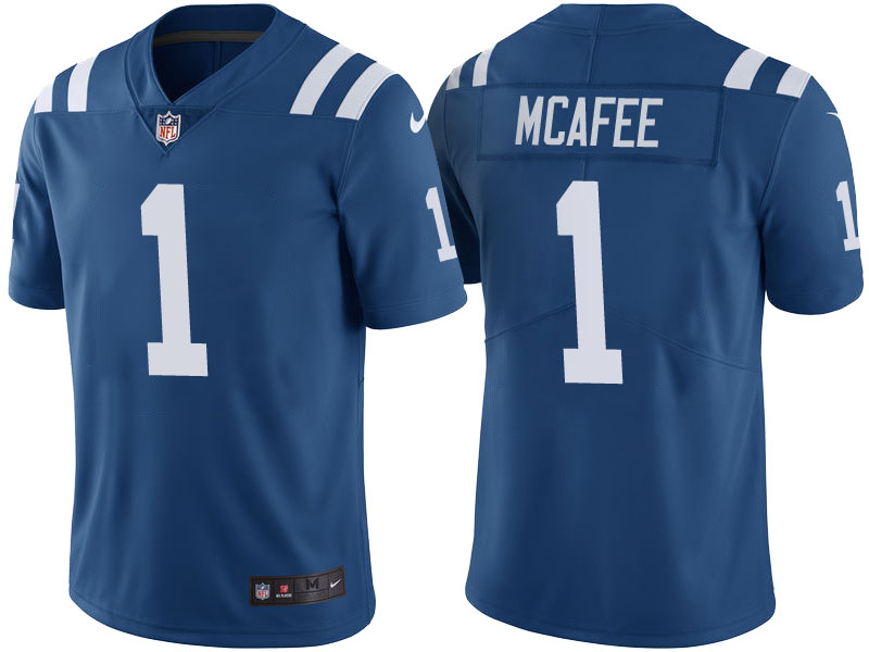 Indianapolis Colts #1 Pat McAfee Royal Color Rush Limited Jersey - Light Up Thursday Night