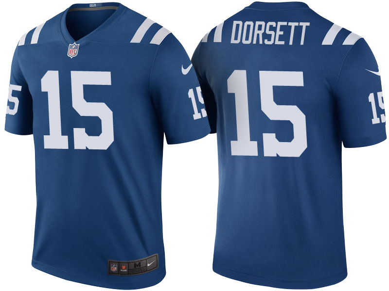 Indianapolis Colts #15 Phillip Dorsett Royal Color Rush Legend Jersey