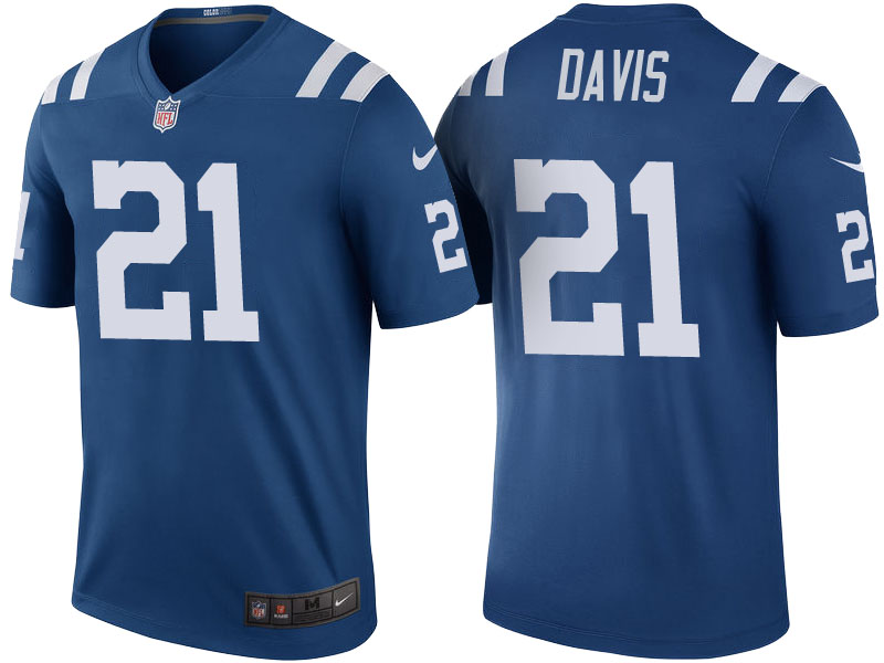 Indianapolis Colts #21 Vontae Davis Royal Color Rush Legend Jersey