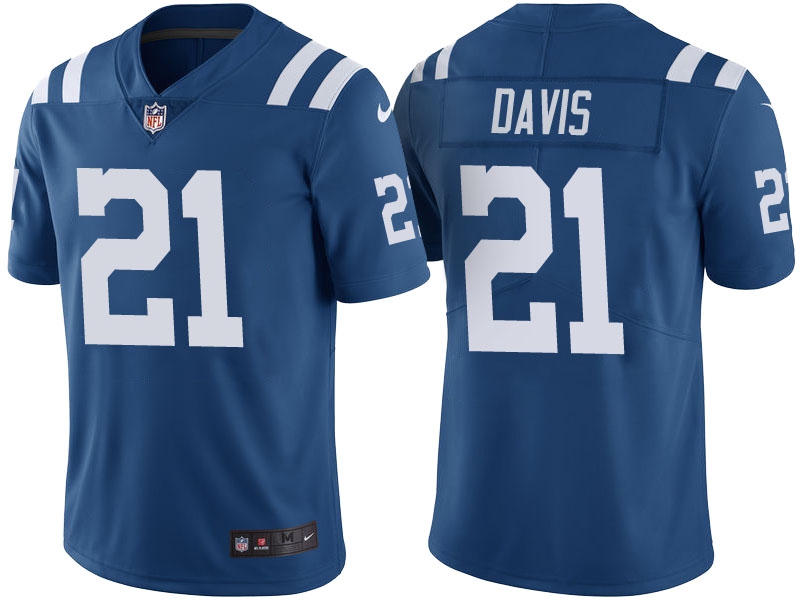 Indianapolis Colts #21 Vontae Davis Royal Color Rush Limited Jersey - Light Up Thursday Night