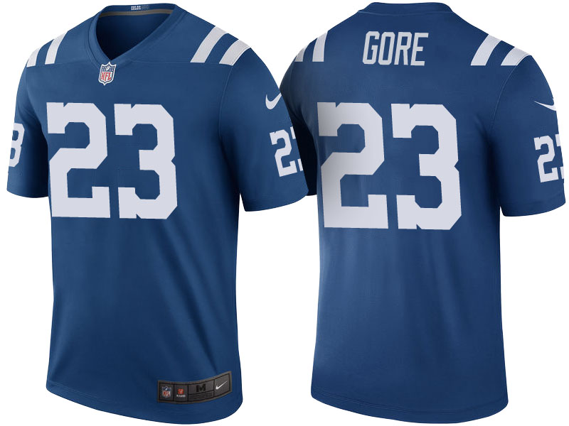 Indianapolis Colts #23 Frank Gore Royal Color Rush Legend Jersey