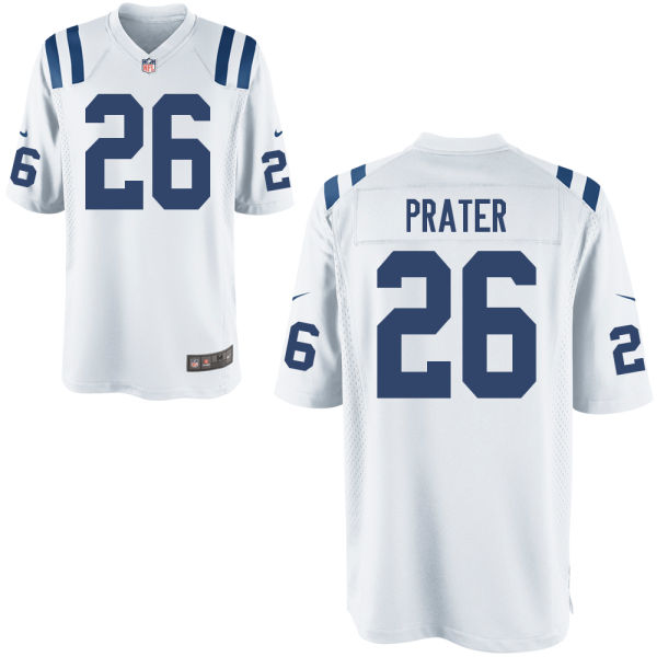 Men's Indianapolis Colts #26 Shaun Prater White Game Jersey