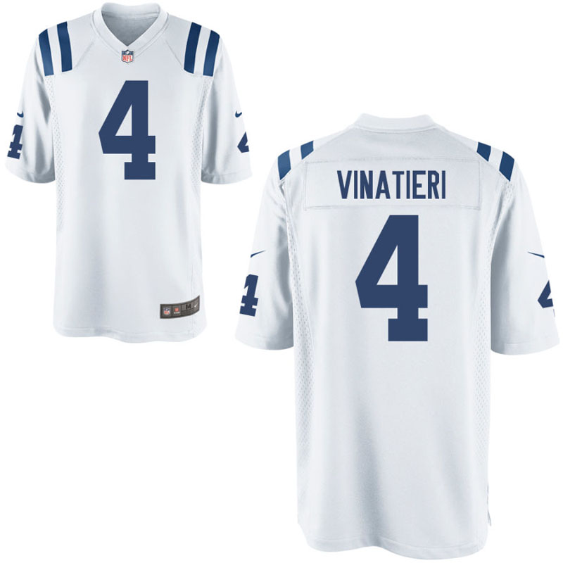 Indianapolis Colts #4 Adam Vinatieri White Game Jersey