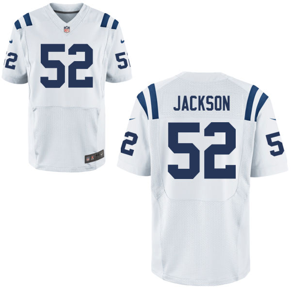 Indianapolis Colts #52 D'Qwell Jackson White Elite Jersey