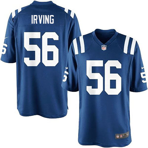 NFL Indianapolis Colts #56 Nate Irving Game Blue Jersey