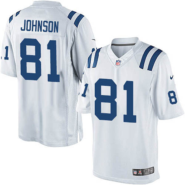 NFL Indianapolis Colts #81 Calvin Johnson Elite White Jersey