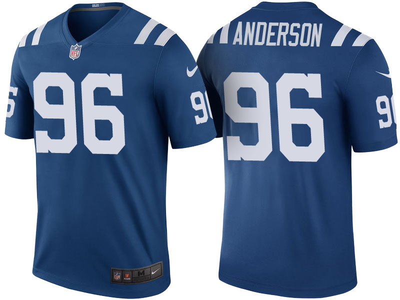 Indianapolis Colts #96 Henry Anderson Royal Color Rush Legend Jersey