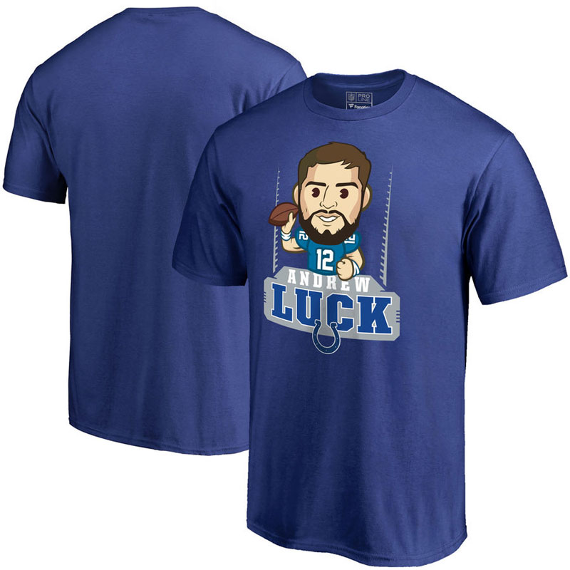 Indianapolis Colts Andrew Luck Royal Pro Line Emoji Player T-Shirt