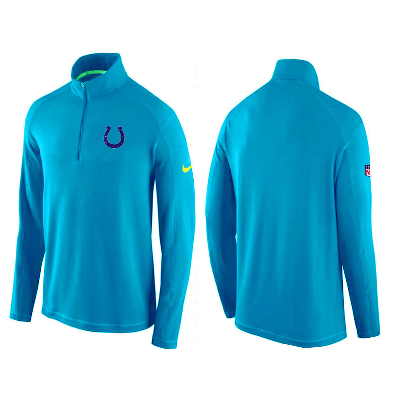 Indianapolis Colts Cyan Game Day Half-Zip Knit Performance Tri-Blend Jacket