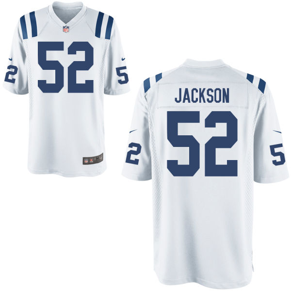 Indianapolis Colts #52 D'Qwell Jackson White Game Jersey