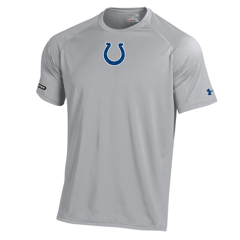 Indianapolis Colts Gray Under Armour NFL Combine Authentic Core Tech T-Shirt