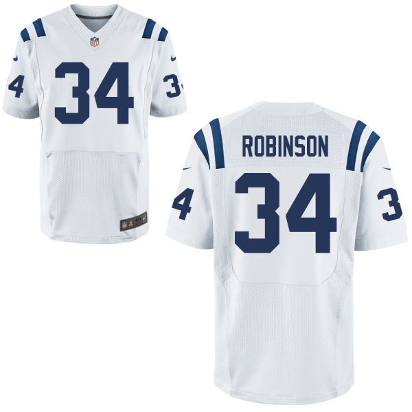 NFL Indianapolis Colts #34 Josh Robinson Elite White Jersey