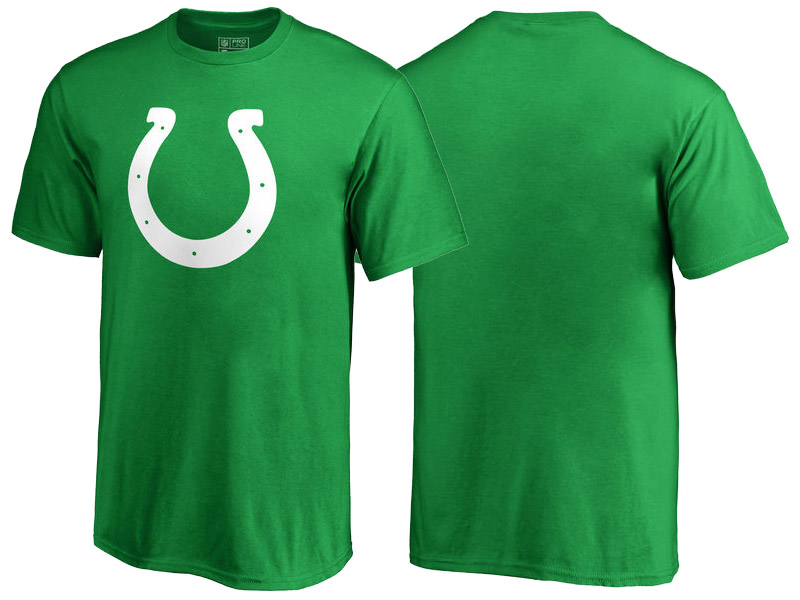 Indianapolis Colts Kelly Green White Logo St. Patrick's Day T-Shirt