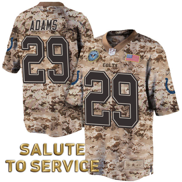 Indianapolis Colts #29 Mike Adams Desert Camo Salute to Service Jersey