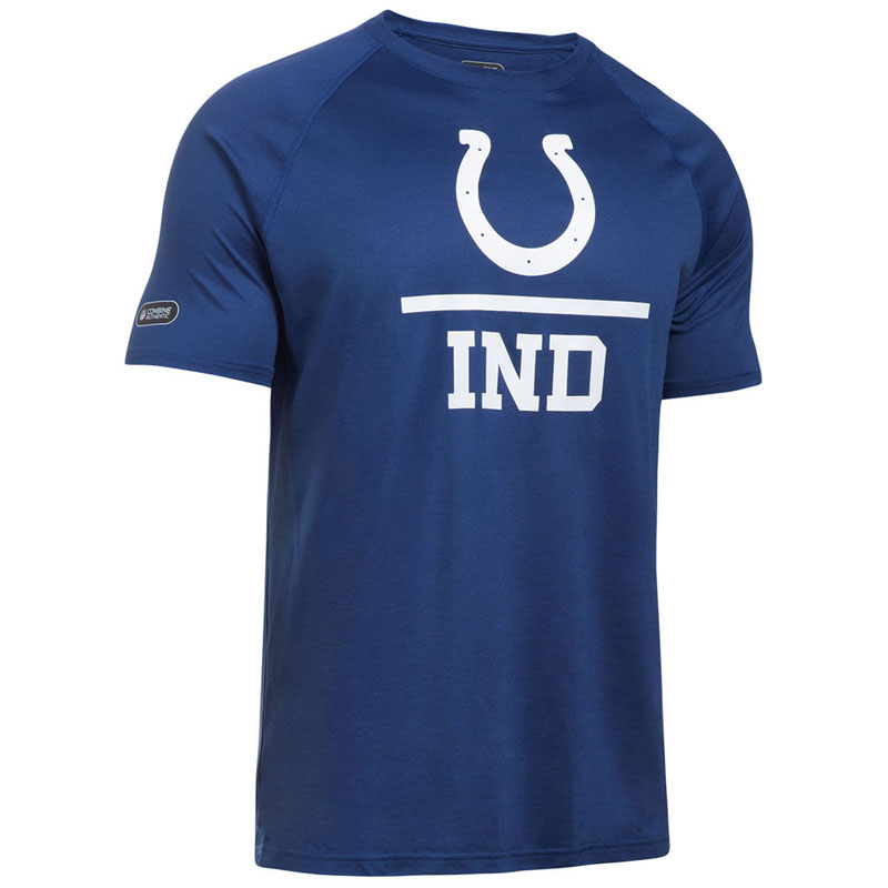 Indianapolis Colts Royal Under Armour Combine Authentic Lockup Tech T-Shirt