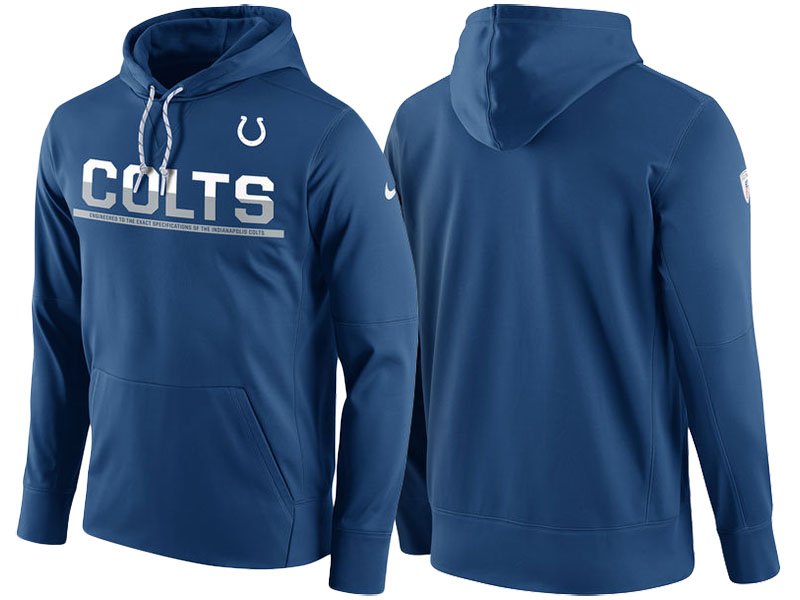 Indianapolis Colts Royal Circuit Thermafit Sideline Warm Pullover Performance Hoodie