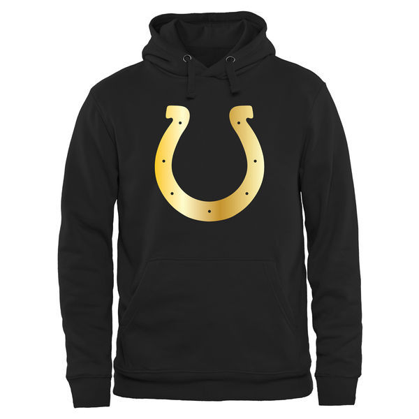 Indianapolis Colts Black Gold Collection Pullover Performance Hoodie