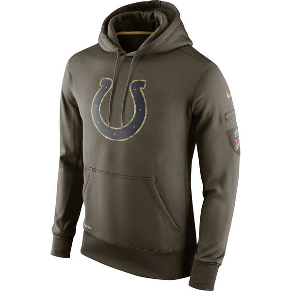 Indianapolis Colts Salute To Service Olive KO Pullover Hoodie