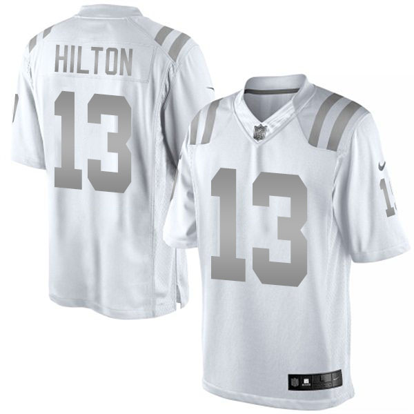 Indianapolis Colts #13 T.Y. Hilton White Platinum Limited Jersey