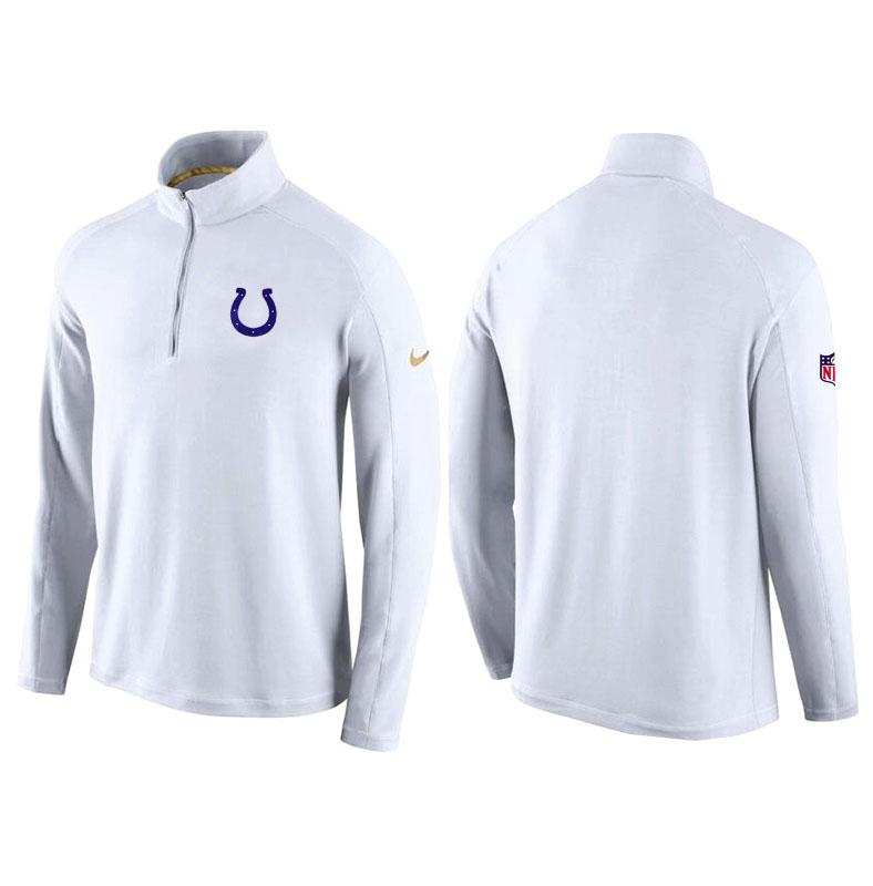 Indianapolis Colts White Game Day Half-Zip Knit Performance Tri-Blend Jacket