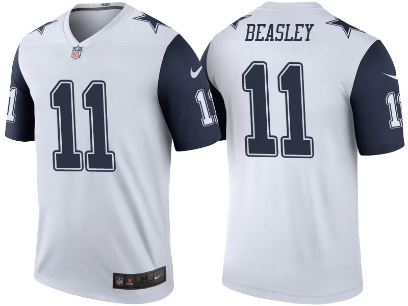 Dallas Cowboys #11 Cole Beasley White Color Rush Legend Jersey