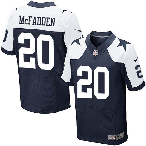 Dallas Cowboys #20 Darren McFadden Navy Blue Throwback Elite Jersey