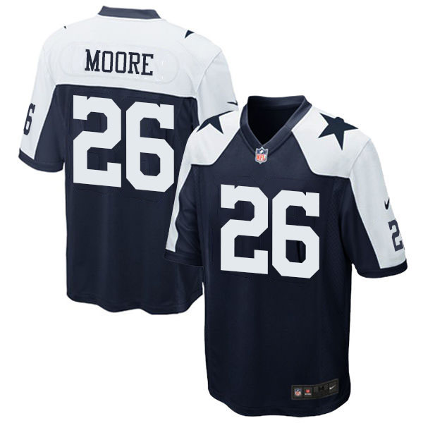 Dallas Cowboys #26 Sterling Moore Navy Blue Elite Retired Player Jersey